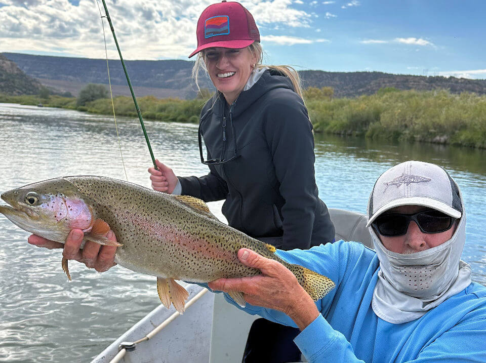 Big Rainbow Trout caught on the San Juan River in NM while fly fishing.